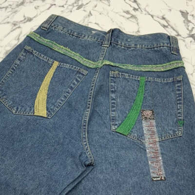 Men's Vokal by Nelly Mid Blue | Yellow | Green Denim Shorts NWT | eBay