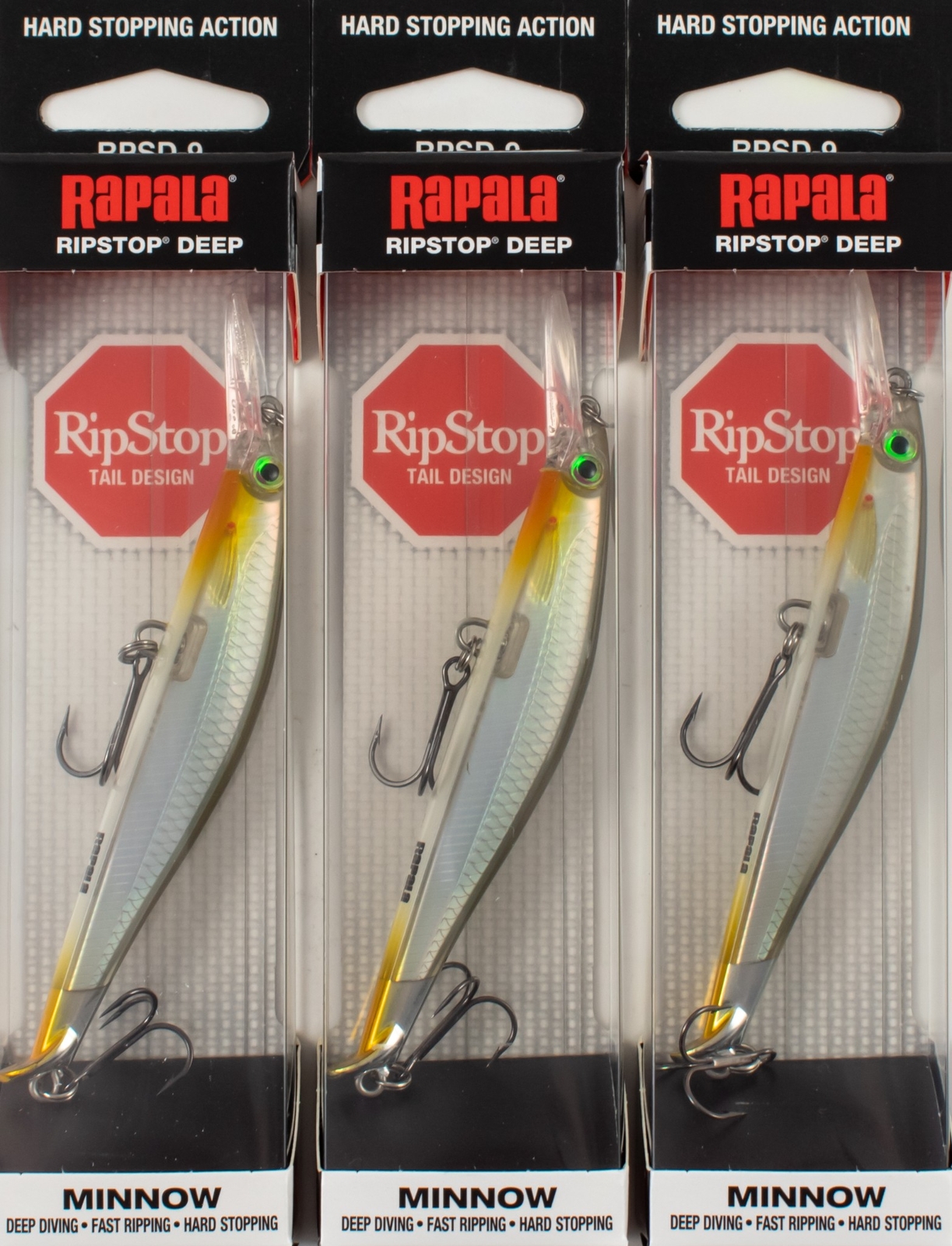 (LOT OF 3) RAPALA RIPSTOP DEEP 1/4OZ RPSD09 MKY SPEED MONKEY CP2352