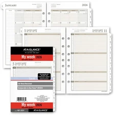 2026 At-A-Glance 481-285Y Day Runner Weekly Monthly Planner Refill, 5-1/2x8-1/2"