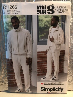Simplicity Pattern #R11265 Mens Knit JACKET PANTS Casual Sweats Jogging SZ XS-XL