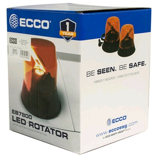 ECCO LED Amber Beacon Rotator 12v 24v Amber 3 Bolt Class 1 Traffic Control - Picture 2 of 10