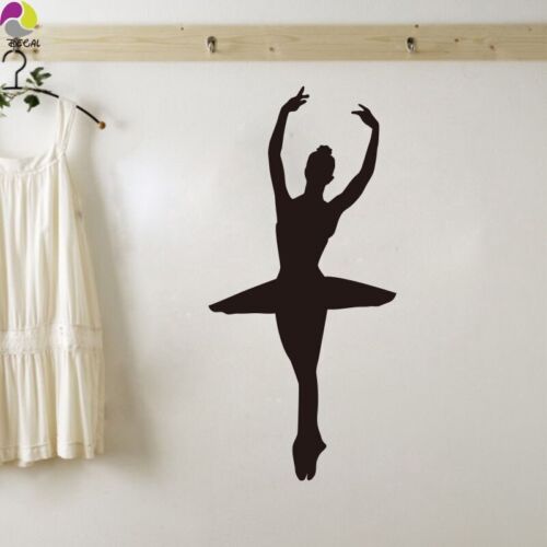 Elegant Ballet Dancer Wall Sticker Baby Nursery Ballerina Sport Woman Decal Easy - Photo 1/11