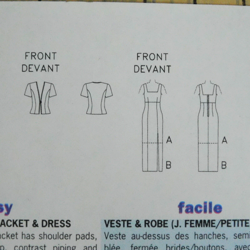 Butterick 5364 Misses Petite Jacket Dress Sewing Pattern Size 14-18 Uncut Empire - Picture 6 of 9