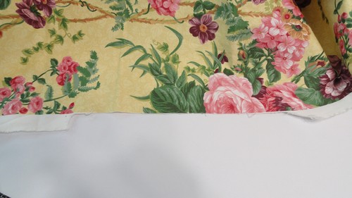 Waverly? Fabric 1 Yd 17" Cream Yellow W/Floral Print Cotton READ - Picture 4 of 6