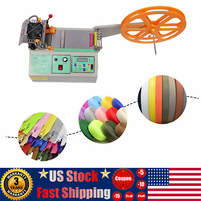 Tape Cutting Machine Automatic Hot Cold Belt Ribbon Cutter 100mm Width 280W UPS