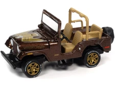 N56 JOHNNY LIGHTNING CLASSIC GOLD JEEP CJ-5 BROWN GOLDEN EAGLE   JLCG025
