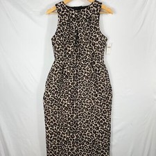 Anthropologie Benicia Jacquard Midi Dress NWT Size 8P Black
