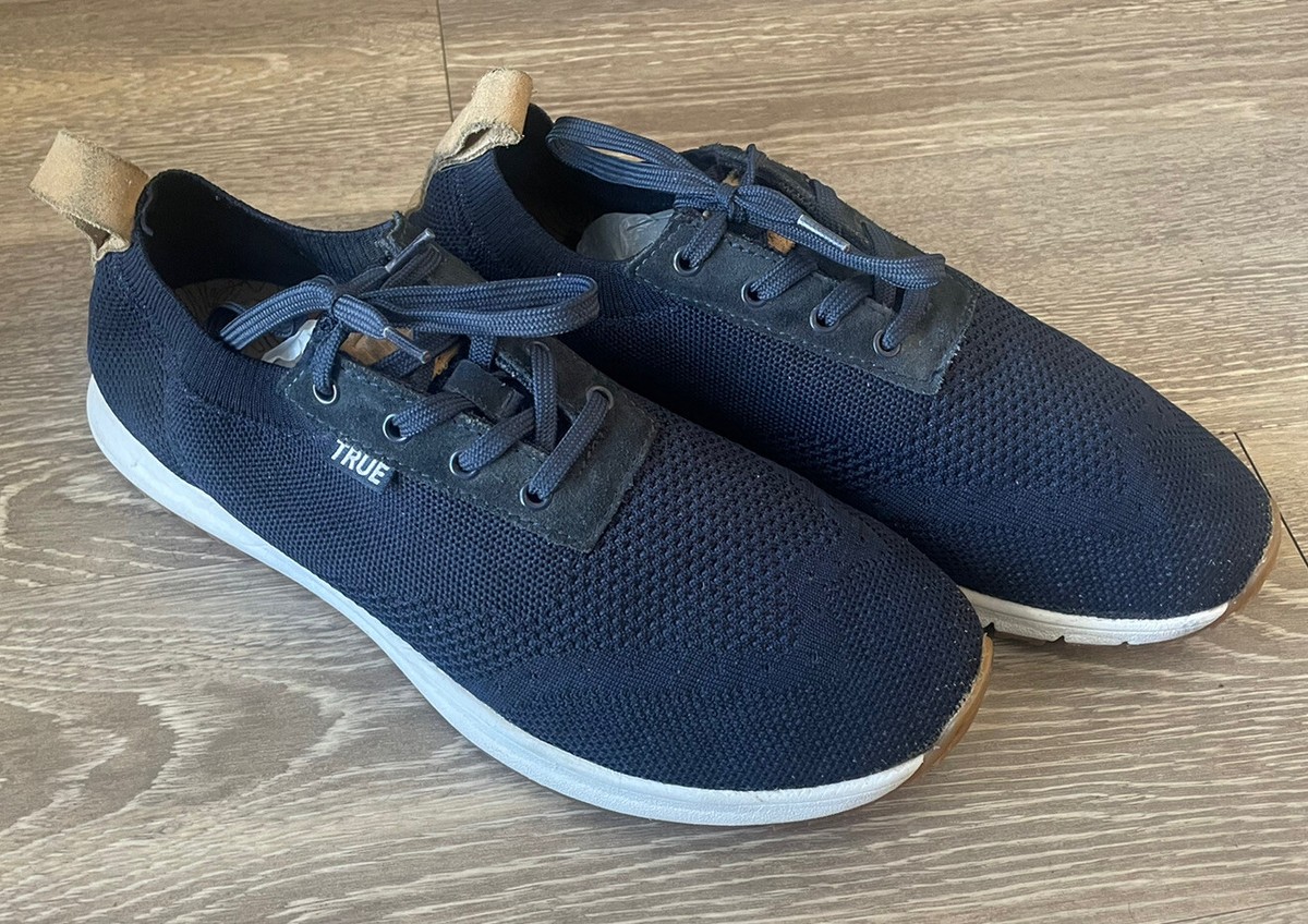 True Linkswear True Knit Golf Shoes Spikeless Tie Navy Blue  display picture 2