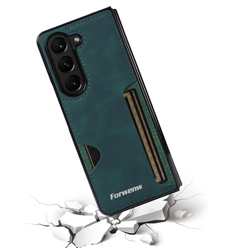 Hot For Samsung Galaxy Z Fold 6 5 4 3 Green PU Leather Card Slots Wallet Case - Picture 8 of 44
