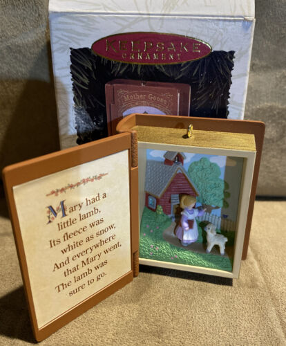 1996 Hallmark Keepsake Ornament Mother Goose Mary Had a Little Lamb QX5644 W Box - Picture 1 of 4