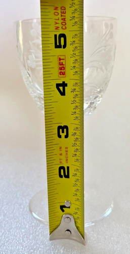 Set of 4 Royal Brierley Honeysuckle Crystal Wine Glasses 5 7/8" - Picture 9 of 10