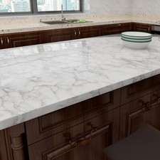 Self Adhesive Vinyl Film Stick on Worktop Cupboard Door Marble Sticker Wallpaper