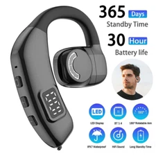 5.4 Bluetooth Earbuds Driving Trucker Wireless Headset Earpiece Noise Cancelling