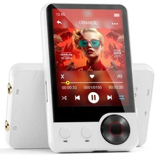 128GB MP3 Player Bluetooth 5.3 Touchscreen Dual Headphone Ports & FM Radio