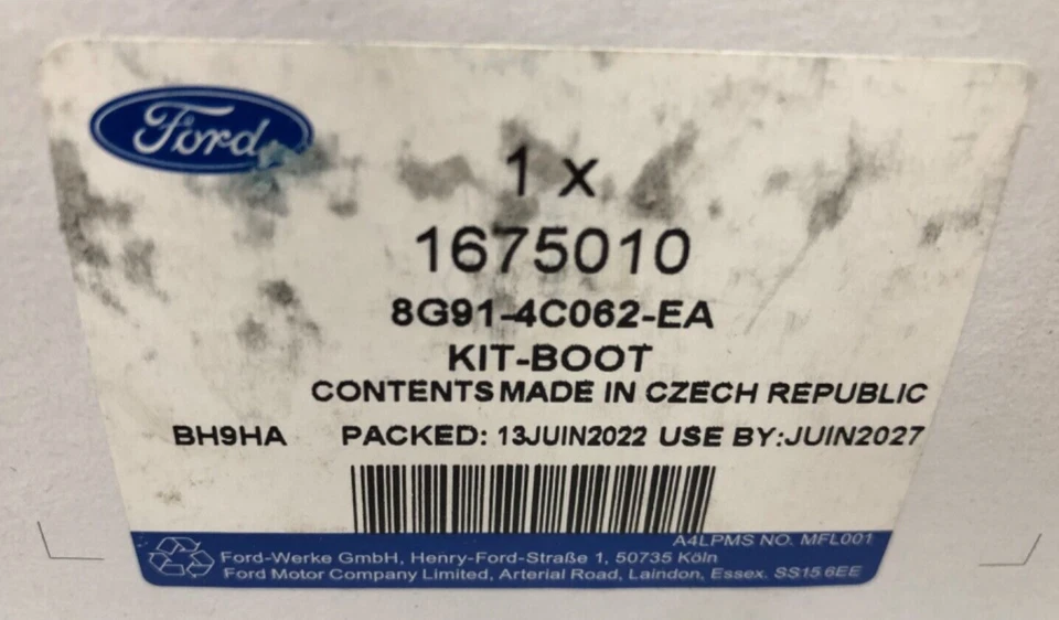 Genuine Ford Mondeo/S-Max/Galaxy LH 6-speed Manual Outer CV Boot Kit 1675010 - Image 3 of 3