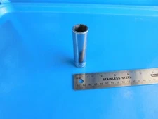 USED , SNAP ON TOOLS  " 11/16 IN. " DEEP 1/2 IN. DR. 6 PT. SOCKET, PART #TS221