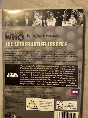 doctor who the underwater menace dvd Pre Owned - Picture 2 of 3