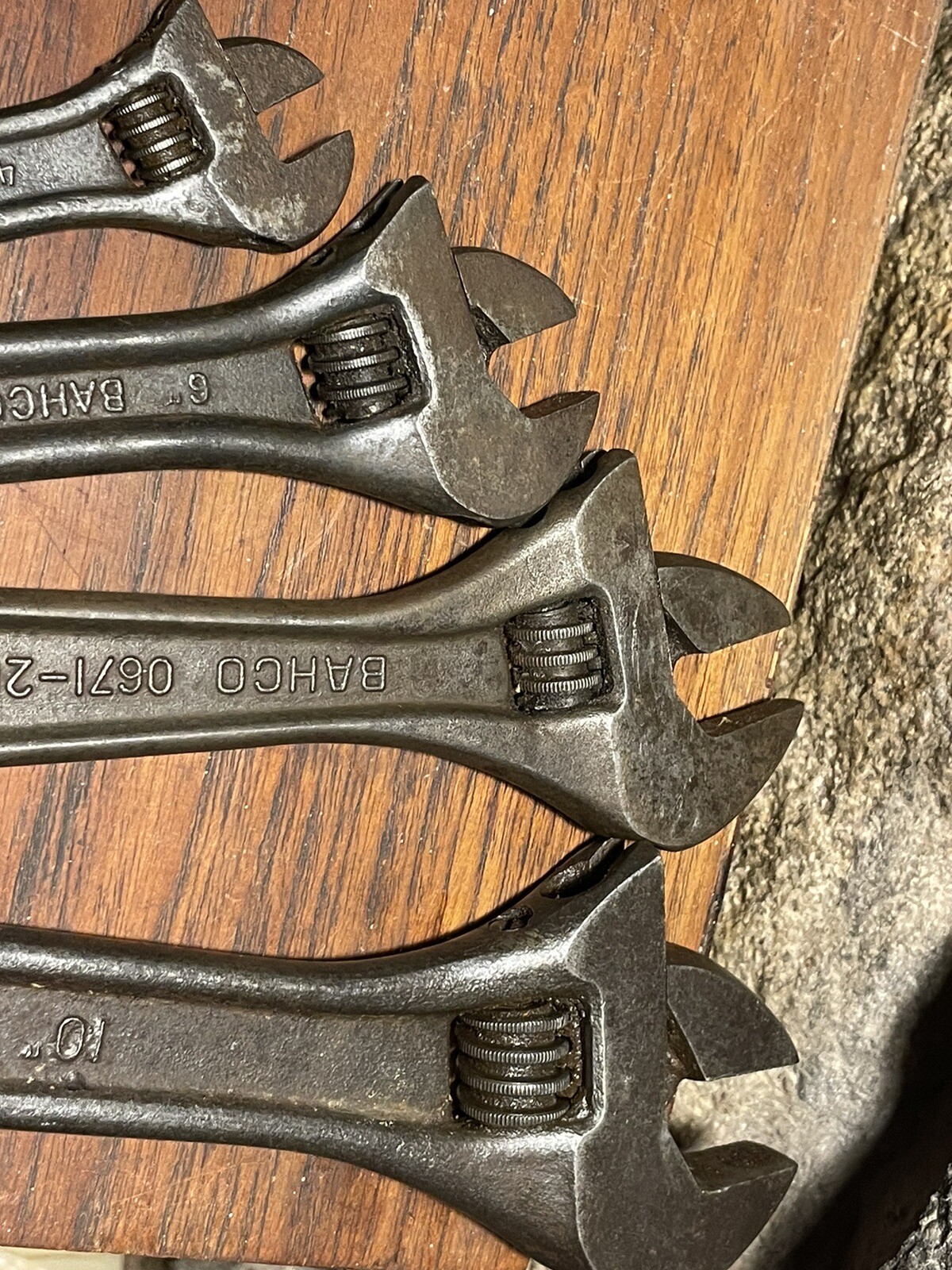 Set / Joblot of 4 x Bahco Adjustable Spanners 10”, 8”, 6” & 4” eBay