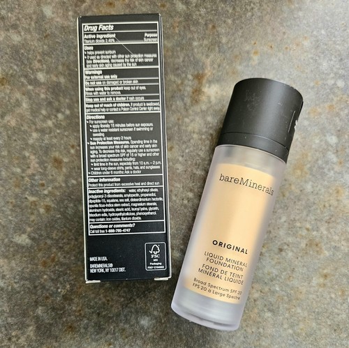 bareMinerals MEDIUM BEIGE 12 Original Liquid Mineral Foundation NIB! - Picture 3 of 4