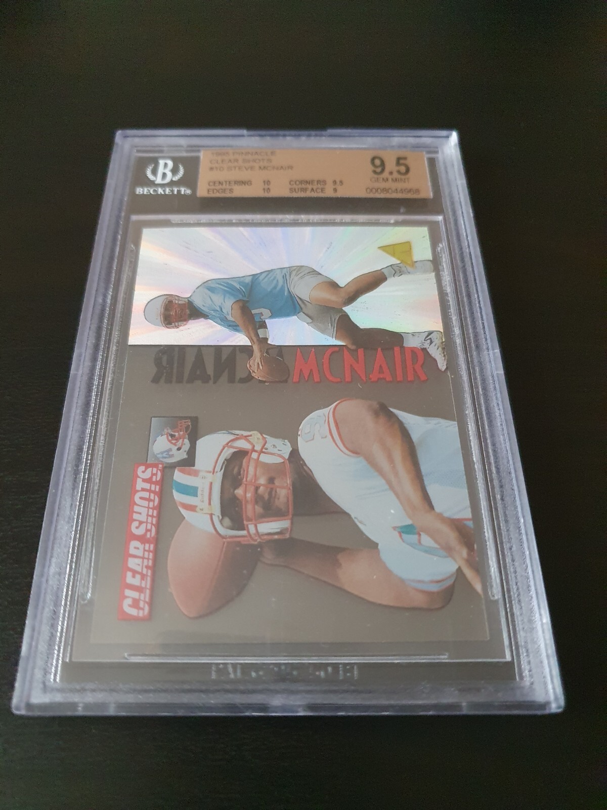 Steve McNair Pinnacle Clear Shots #10 Base