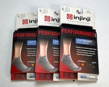 3 pack injinji Women's Lightweight 5 Toe No Show Socks Cool max Black Size S