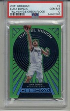 2021 PANINI OBSIDIAN TUNNEL VISION E/E GREEN #13 LUKA DONCIC PSA 10 LOW POP RARE