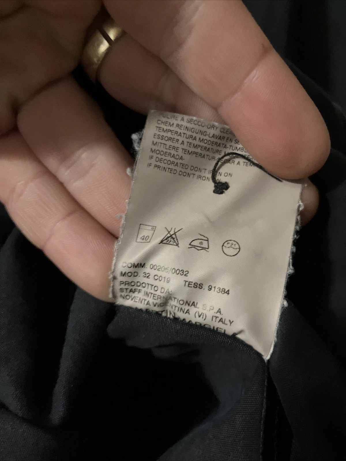 Abito sopra camicia donna Maison Maison Margiela nero lungo vestibilità ampia taglia 44