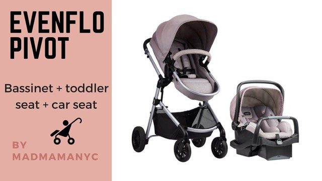 evenflo pivot modular travel system dusty rose