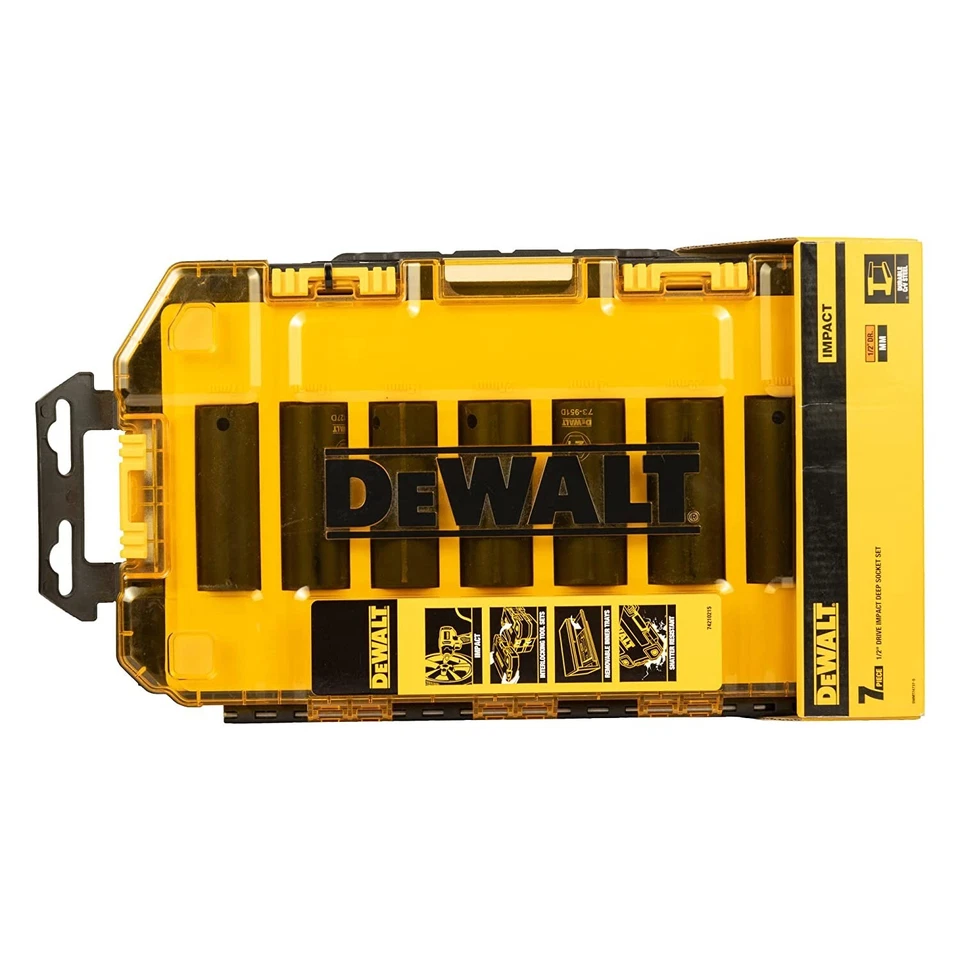 DEWALT DWMT74737-0 Drive Deep Impact Metric Socket Set, 1/2 Inch, 7 Piece - Image 3 of 4