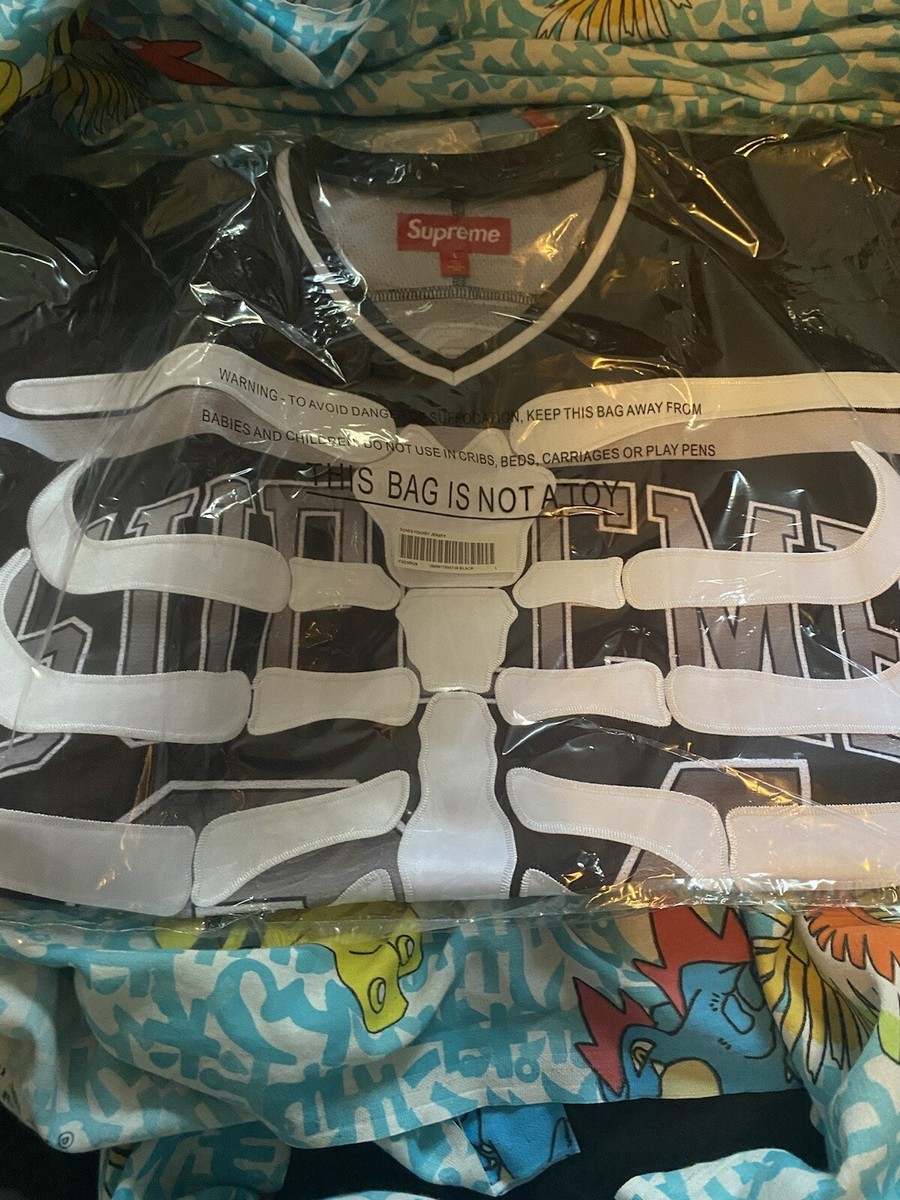 Supreme Bones Hockey Jersey Black Size Large (FW23) Skeleton Supreme Bones Hockey Jersey Black Size Large (FW23) Skeleton