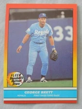  (2)  1988 Fleer Revco Baseball Hottest Stars George Brett Royals 
