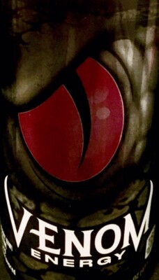 VENOM ENERGY DRINK - FULL 16oz Can - BLACK CHERRY KIWI - Brand New