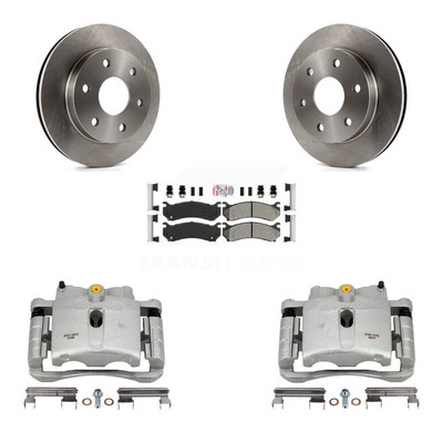 Brake Caliper Rotor Semi-Metallic Pad Front Kit For Chevrolet GMC Silverado 1500