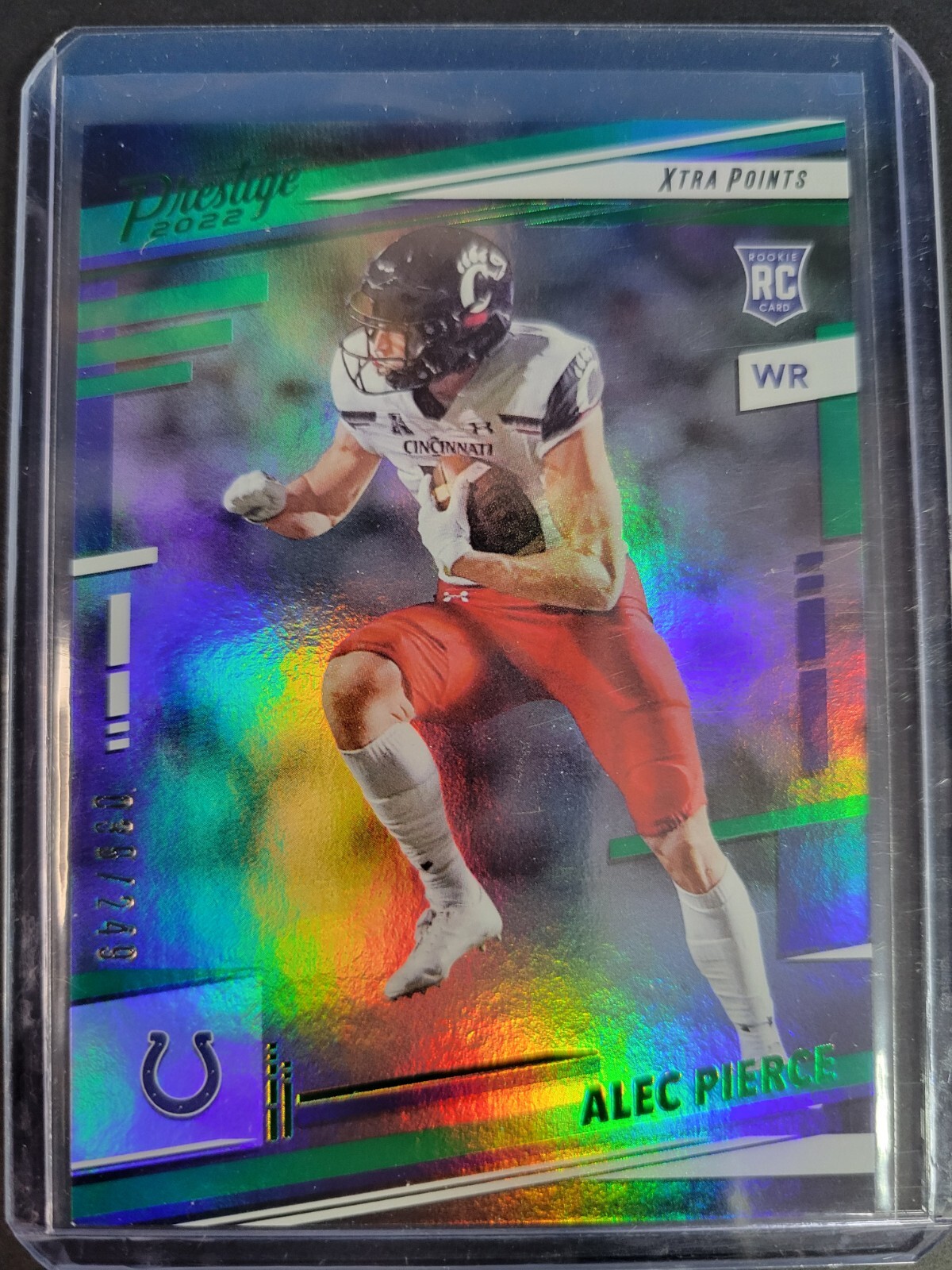 Alec Pierce 2022 Panini Prestige #376 Xtra Points Premium Green /249 Rookie RC