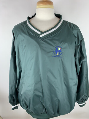 Fort & Co Mens Size 2XL Pullover V Neck Golf Windbreaker -439