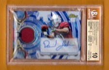 DAVID JOHNSON 2015 FINEST AUTOGRAPH PATCH ROOKIE RC # / 60 BGS 10 AUTO 10 POP 1