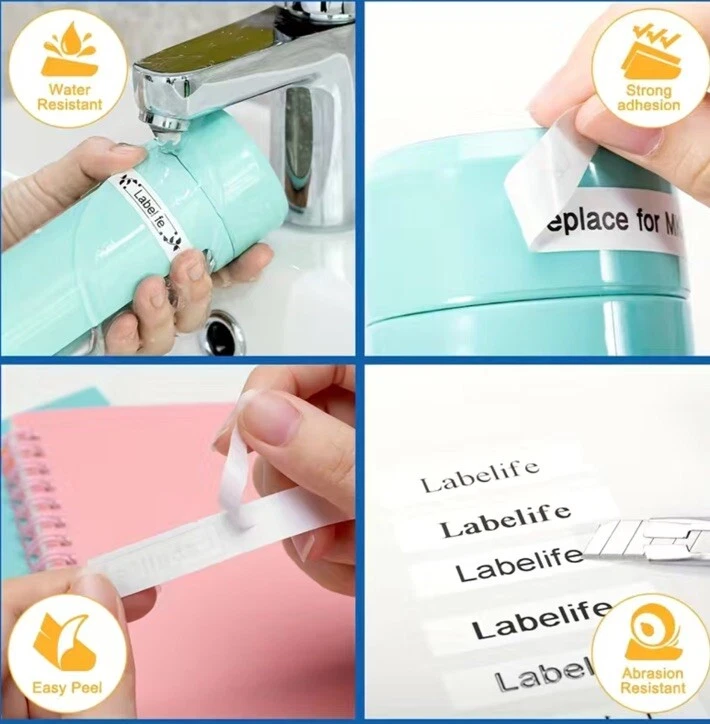 10PK para Dymo D1 negro sobre blanco S0720530 cinta de etiquetas casete 45013 1/2" 12 mm 160 Foto 4 de 4