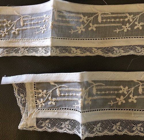 Antique Victorian Lace Collar & Matching Cuffs LOVELY