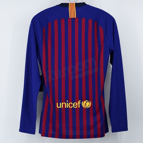 2018-19 Barcelona Player Issue Home L/S Shirt Vaporknit Nike *BNWT* M Jersey - Imagen 2 de 2