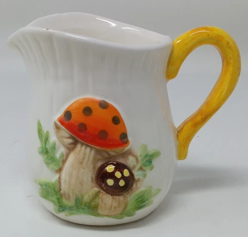 Vintage Merry Mushroom Sears Japan Cream Pitcher 3" Tall Creamer MCM Small