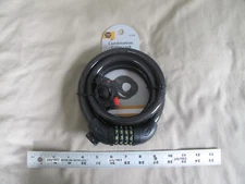 (1) NEW TuffWork 4-Dial Combination Cable Lock Bike 9/16" x 59"  