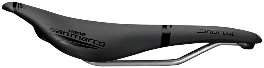Спортивное седло Selle San Marco Shortfit с открытой посадкой - Черный марганец толщиной 155 мм