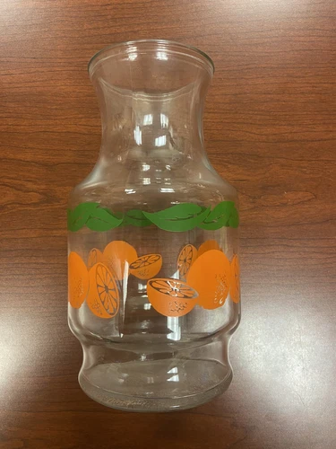 Vintage Anchor Hocking Orange Juice OJ decanter 1 quart VTG Pitcher