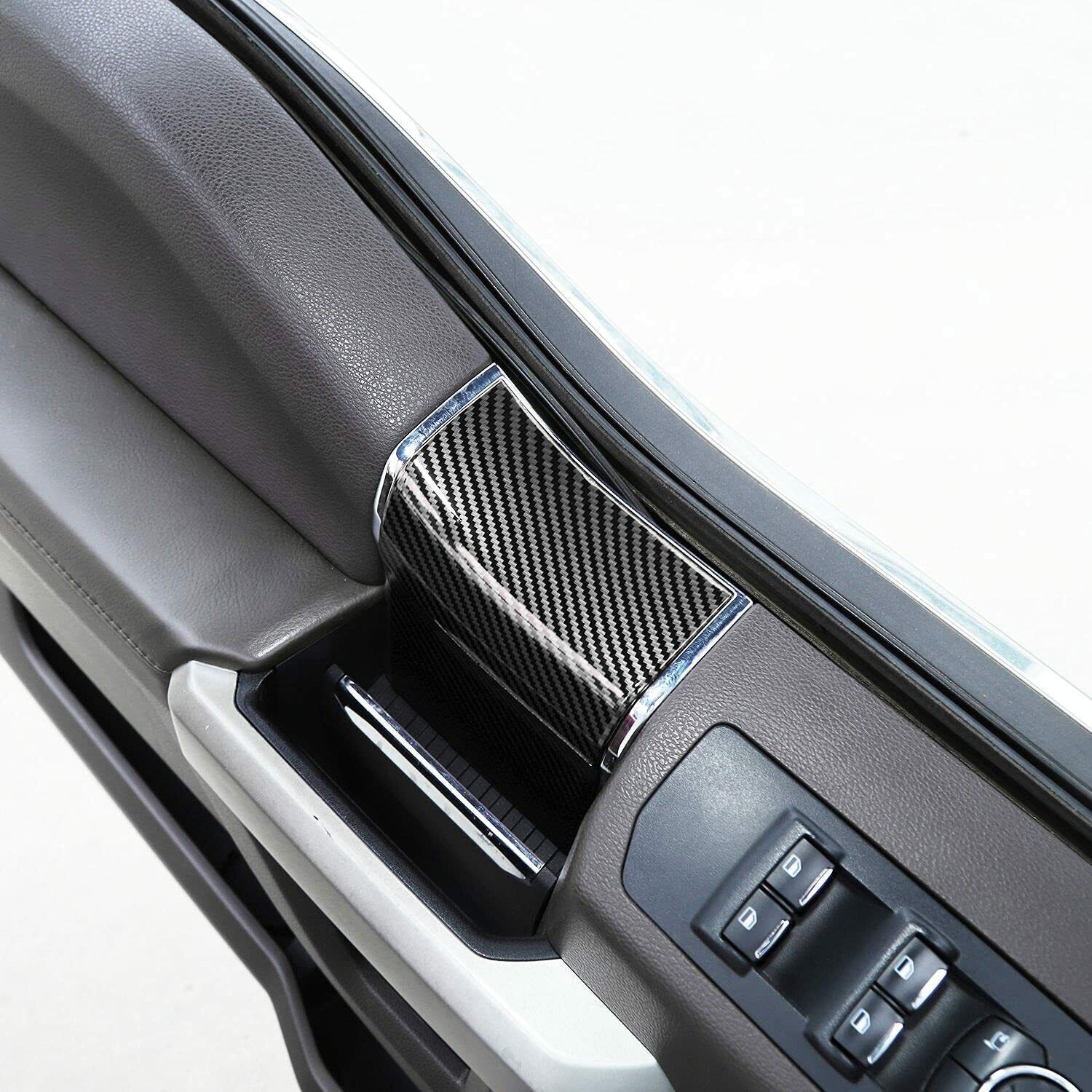 Carbon Fiber Door Handle Covers Trim Panel Interior For 201520 Ford