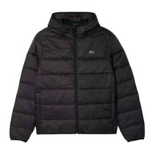 Lacoste Men's Water-Repellent Quilted Puffer Jacket in Black BH6763-51 C31