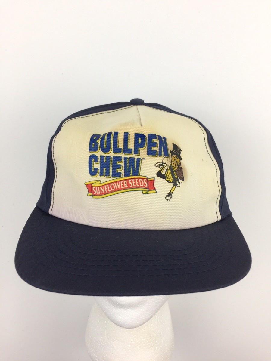 MR.PEANUT WORK CAPサイズＬ Vtg Planters Mr Peanut Bullpen Chew Cap Sunflower Seeds Snap Back