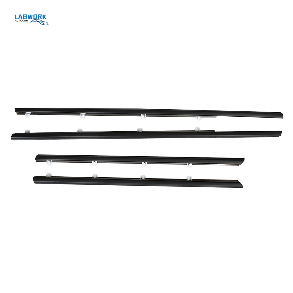For HONDA CIVIC 2012-2015 Outer Window Moulding Trim Weather strips Seal Black Foto 3 de 4