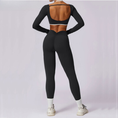 2 Pieces Women Tracksuit Set Workout Sportswear Gym Clothing Fitness Long Sleeve