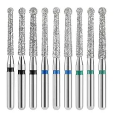 5Pcs/Pack Dental High Speed Endodontic Diamond Burs 21mm Handpiece Friction Grip