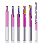 10Stk. VHM Einzahnfräser DLC Einschneider Ø 1.0-3.175mm für Holz MDF Kunststoff